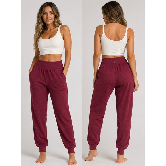 Beyond Yoga Pants - Beyond Yoga Spacedye Joggers Womens Medium Burgundy Heather